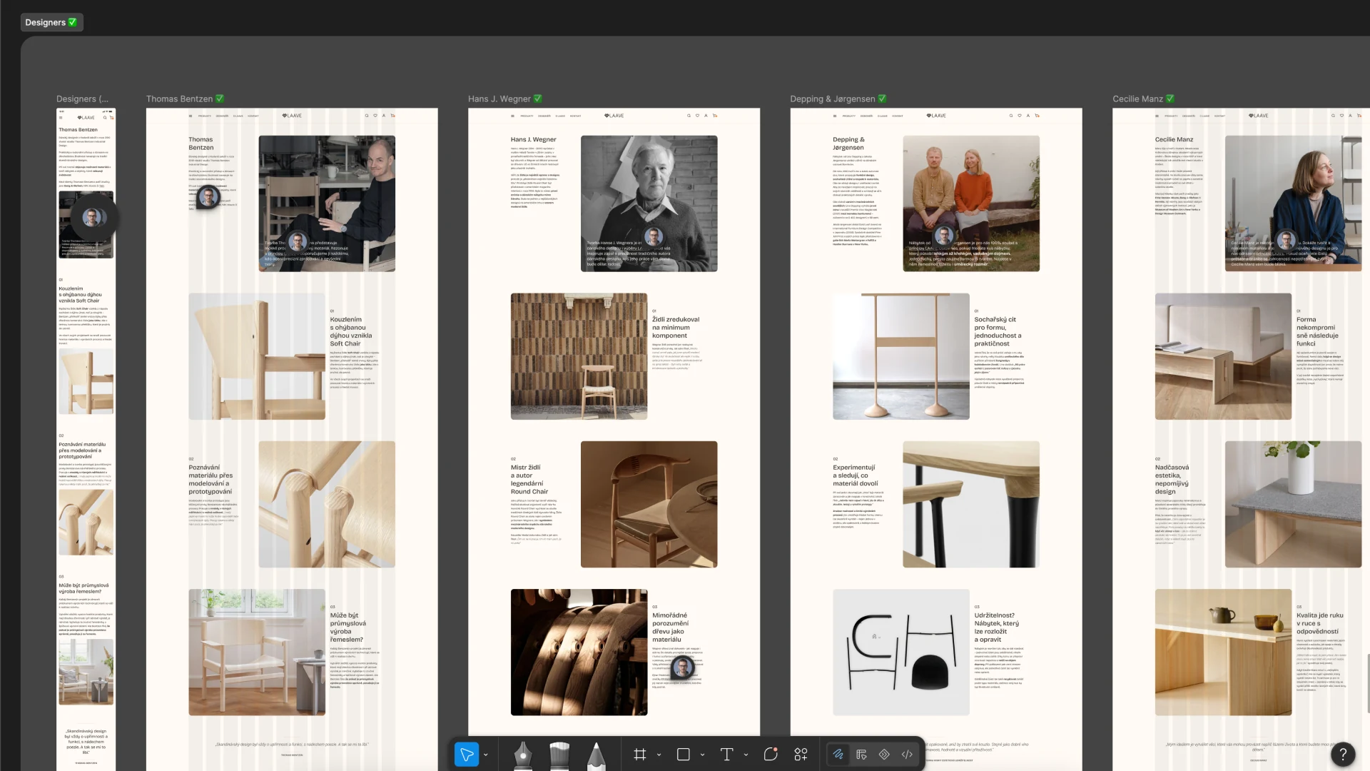 Landing page designérů – LAAVE